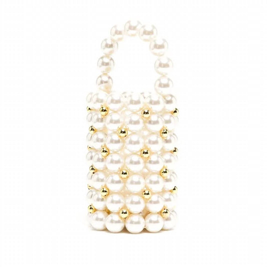 Women's Mini Pearls Evening Bucket Bag
