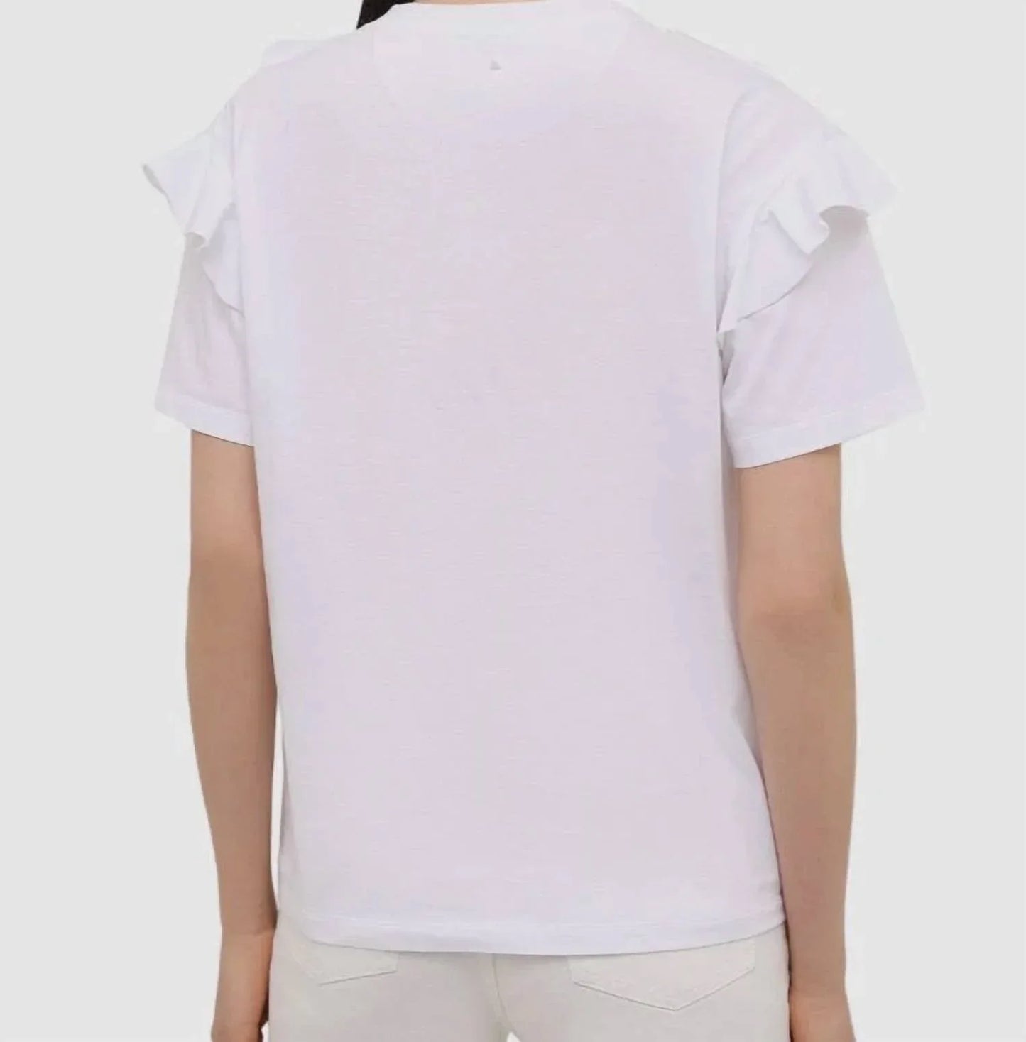 Valentino - Crewneck Ruffle Lace T-shirt - alternate view - Rack Hunt