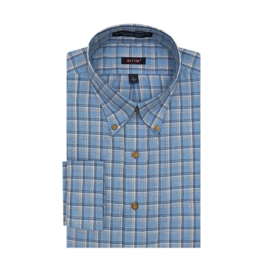 Batton - Men's Non-iron Cotton Long Sleeve Sport Shirt - Rack Hunt -