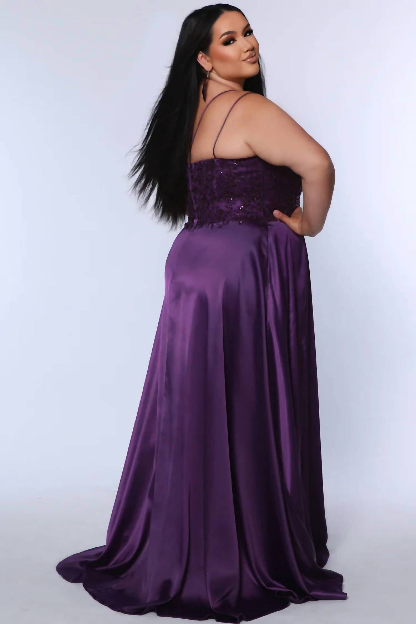 A-line High Slit Maxi Dress