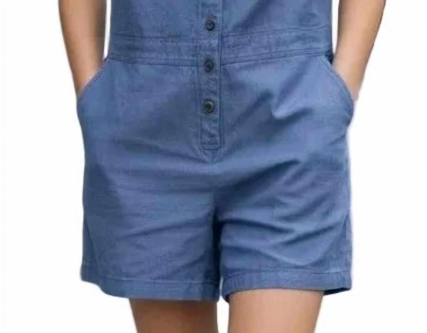 Hemplify Button Front Collared Utility Romper