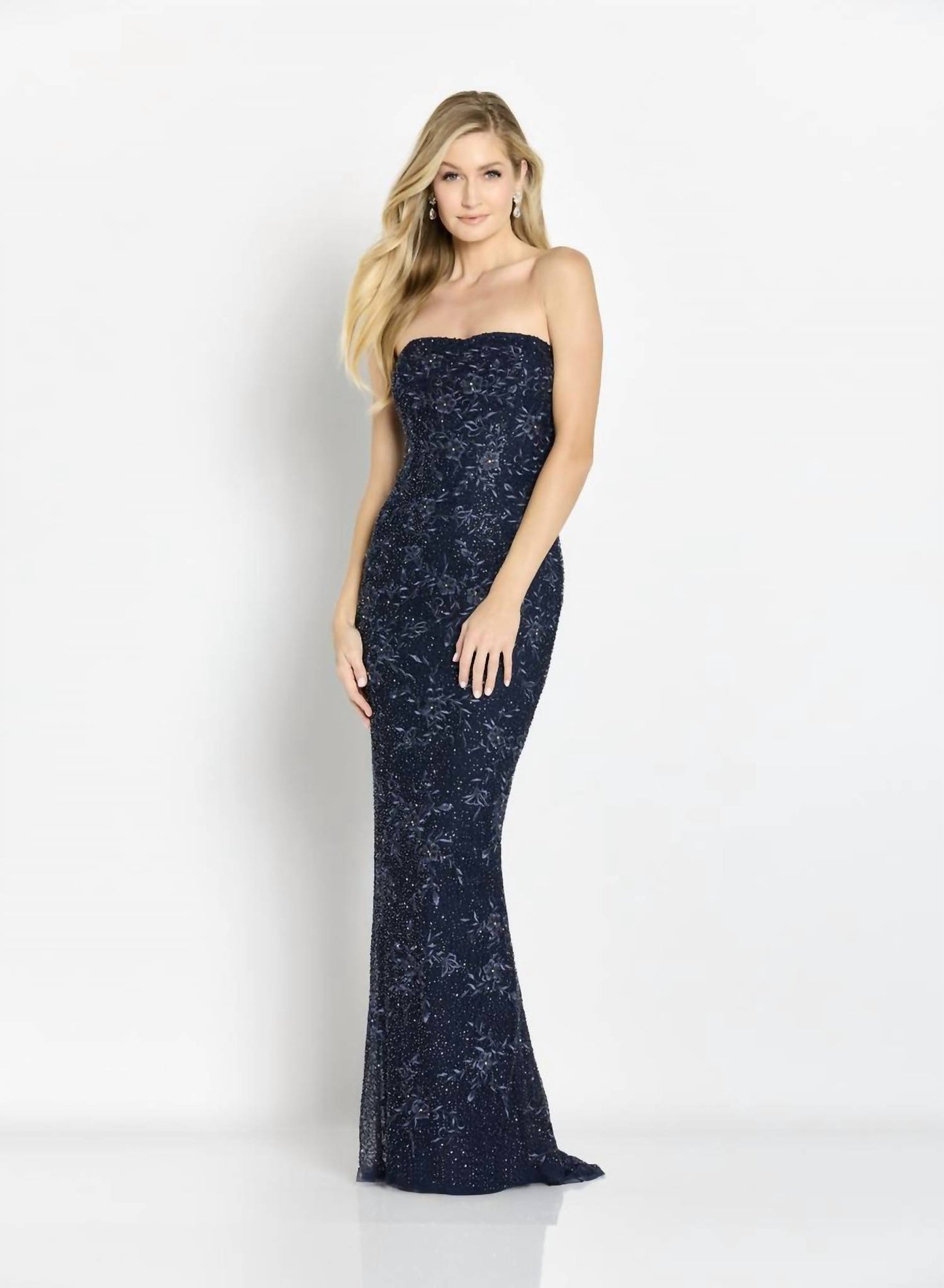 Lace Beaded Evening Dress