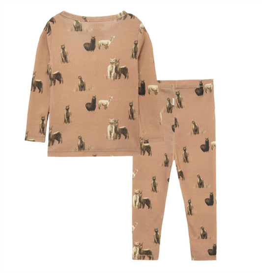 Kid's Alpaca Long Sleeve 2 Piece Pajama Set