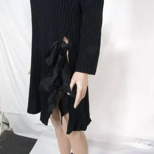 BITTE KAI RAND - Women's Ribbed Sweater Knit Dress With Bow Detail - Rack Hunt