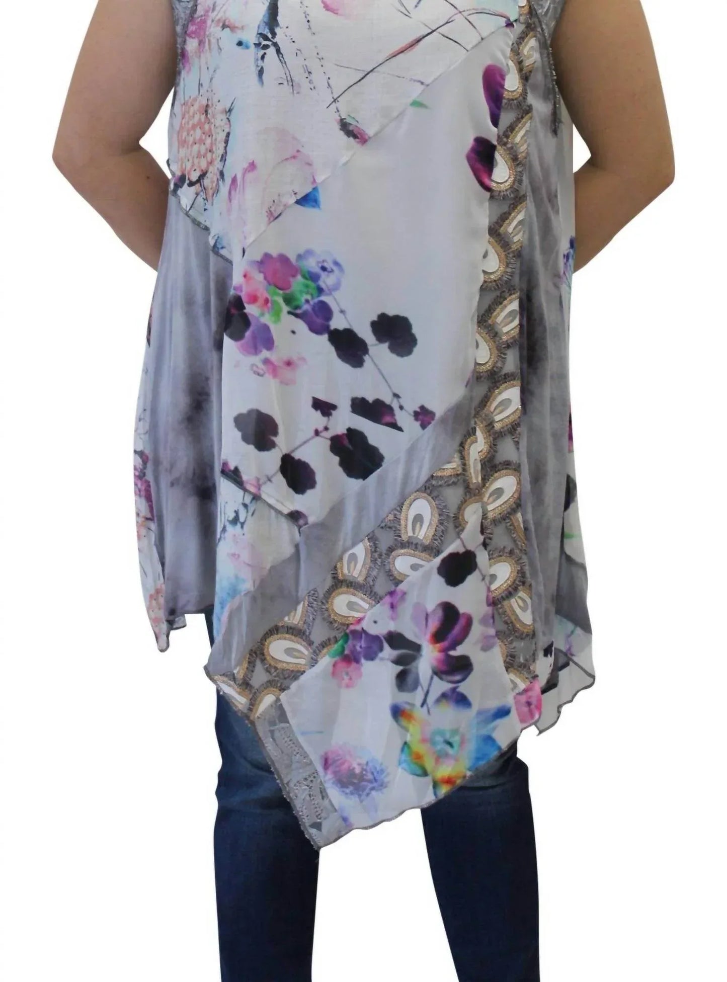 LV Collection - Flower Sleeveless Patchwork Top - Rack Hunt