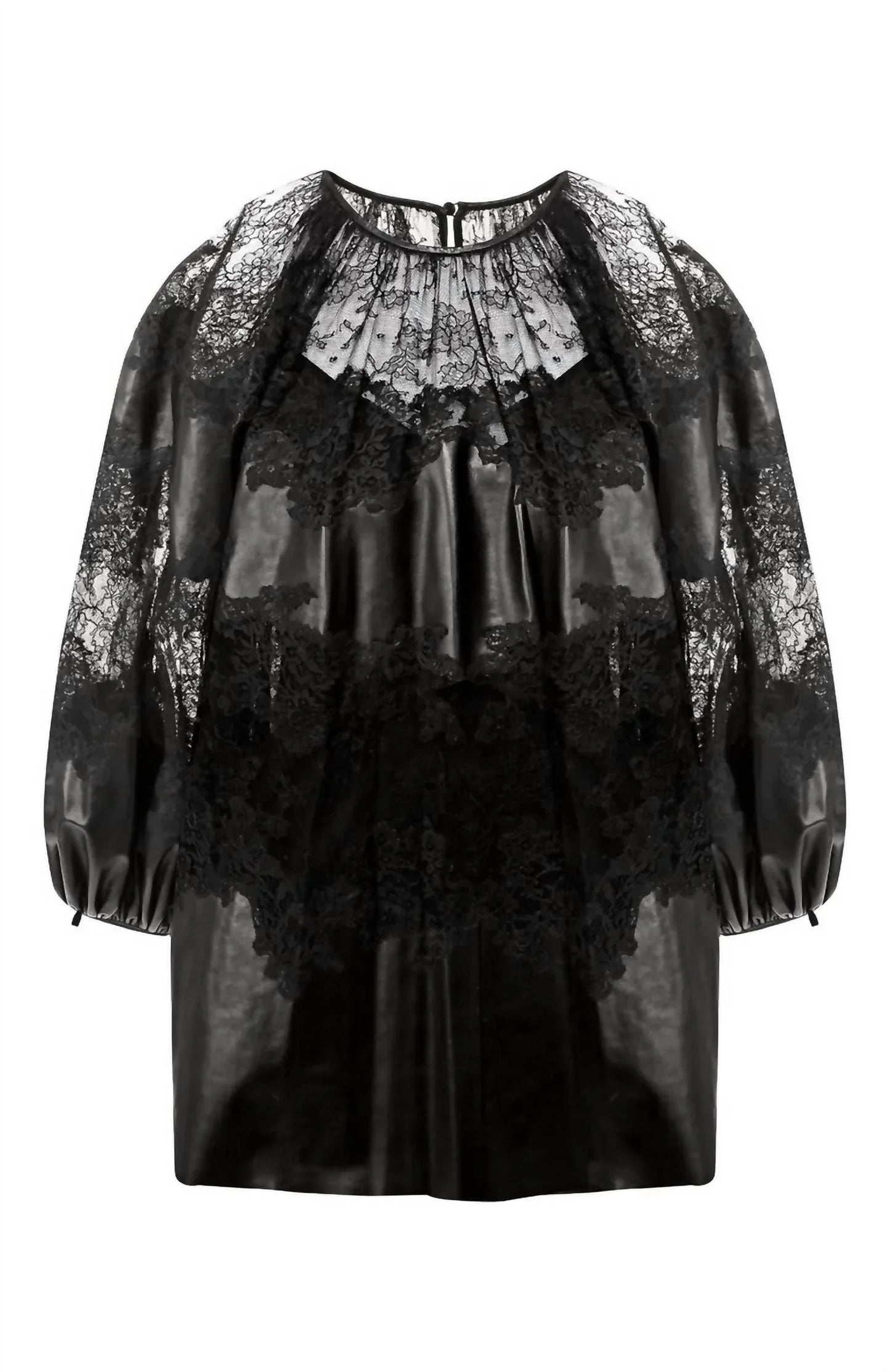 Valentino - Loose Glossy Leather Blouse - lifestyle view - Rack Hunt