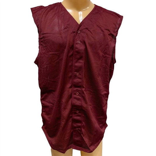 Unisex - Button Down Baseball Mesh Jersey Tank Top Vests - 2-Pack