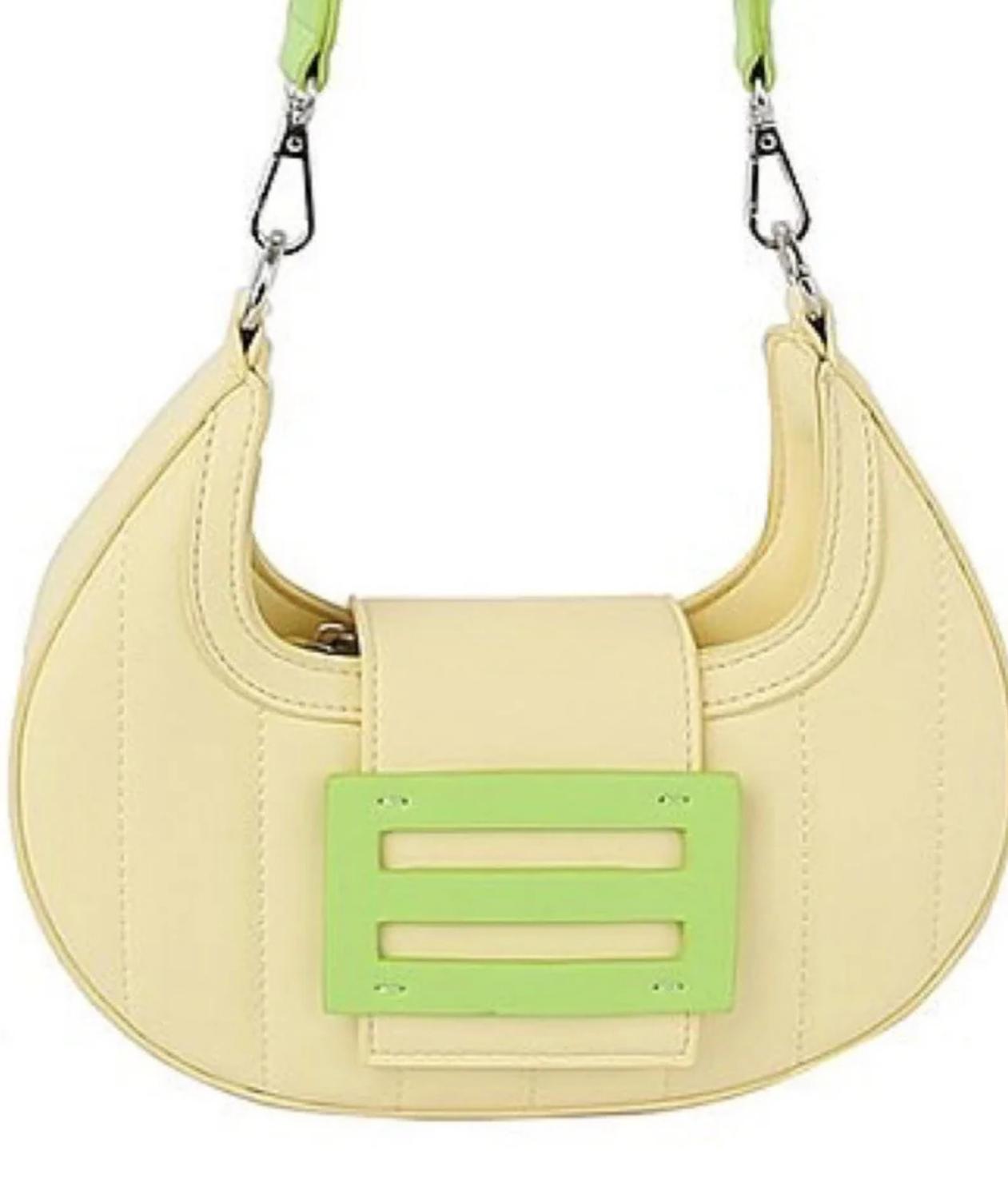 Patrice Color Block Curved Clutch Purse