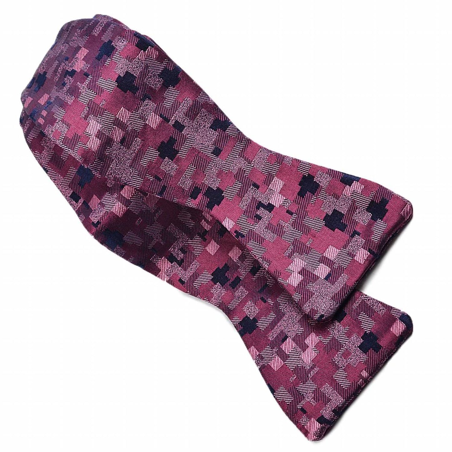 Men's Abstract Geometric Silk Jacquard Bow Tie