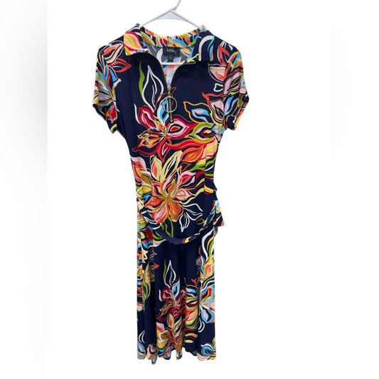 Vibrant Floral Midi Dress