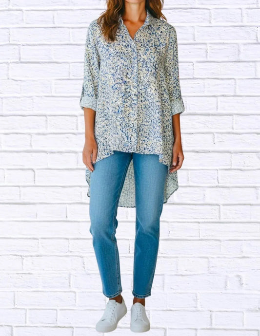 Diva USA - Floral Viscose High-low Shirt - Rack Hunt