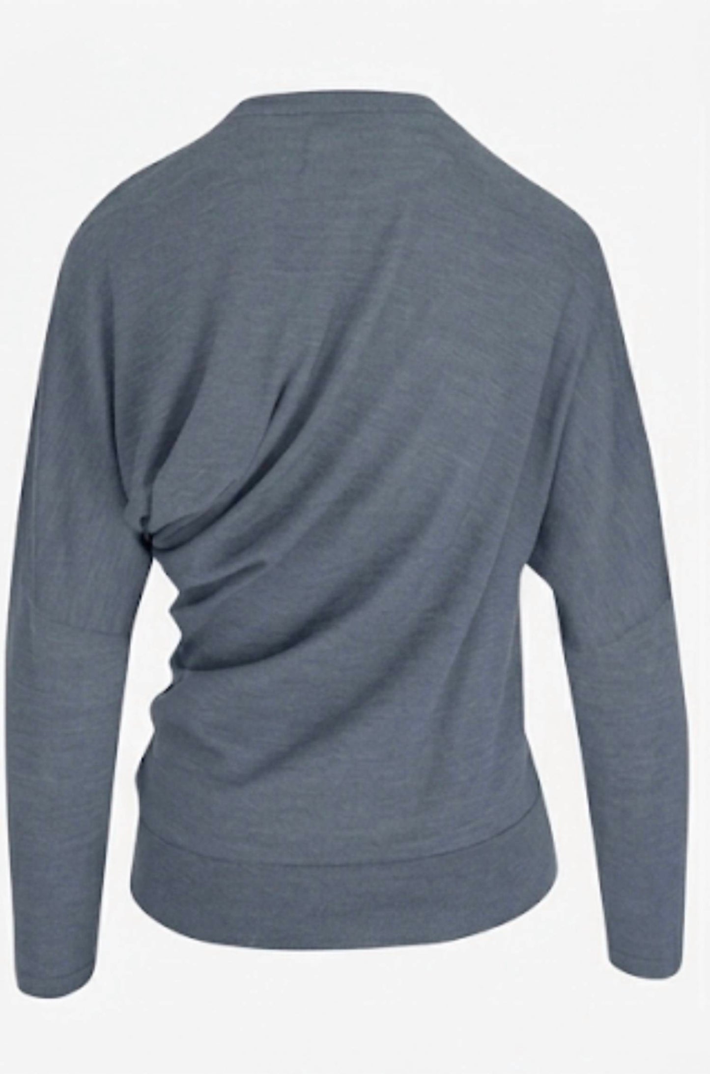 Draped Asymmetric Cut Knit Sweater