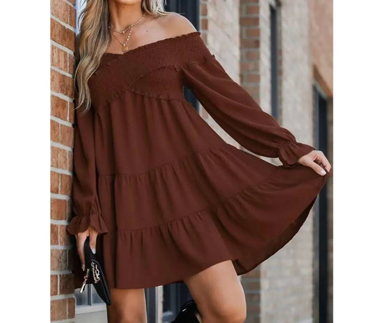 Cupshe - Boho Crisscross Off Shoulder Mini Dress - Rack Hunt