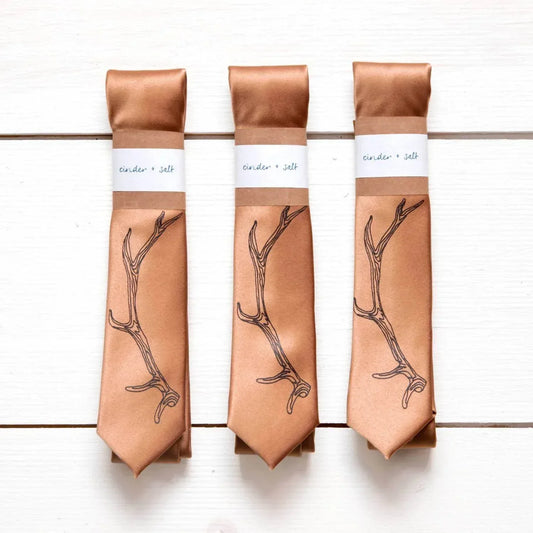 Cinder + Salt - Antler Skinny Tie - Rack Hunt