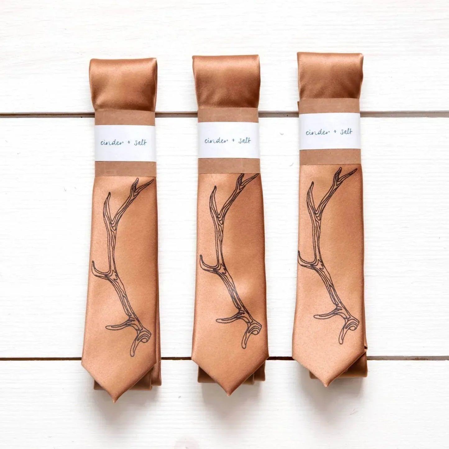 Cinder + Salt - Antler Skinny Tie - Rack Hunt