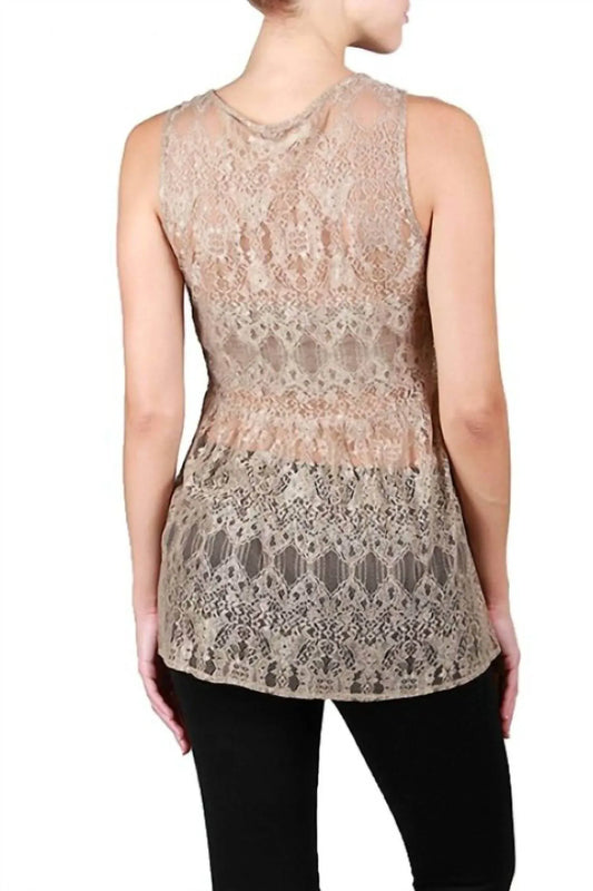 A'REVE - Beaded Lace Tank Top - Rack Hunt