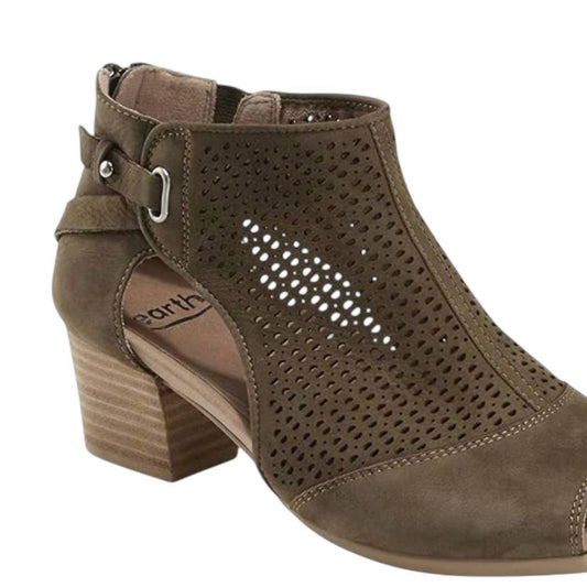 Earth Origins Women's Ivy Sahara Heels in Dark Olive Suede - view 2