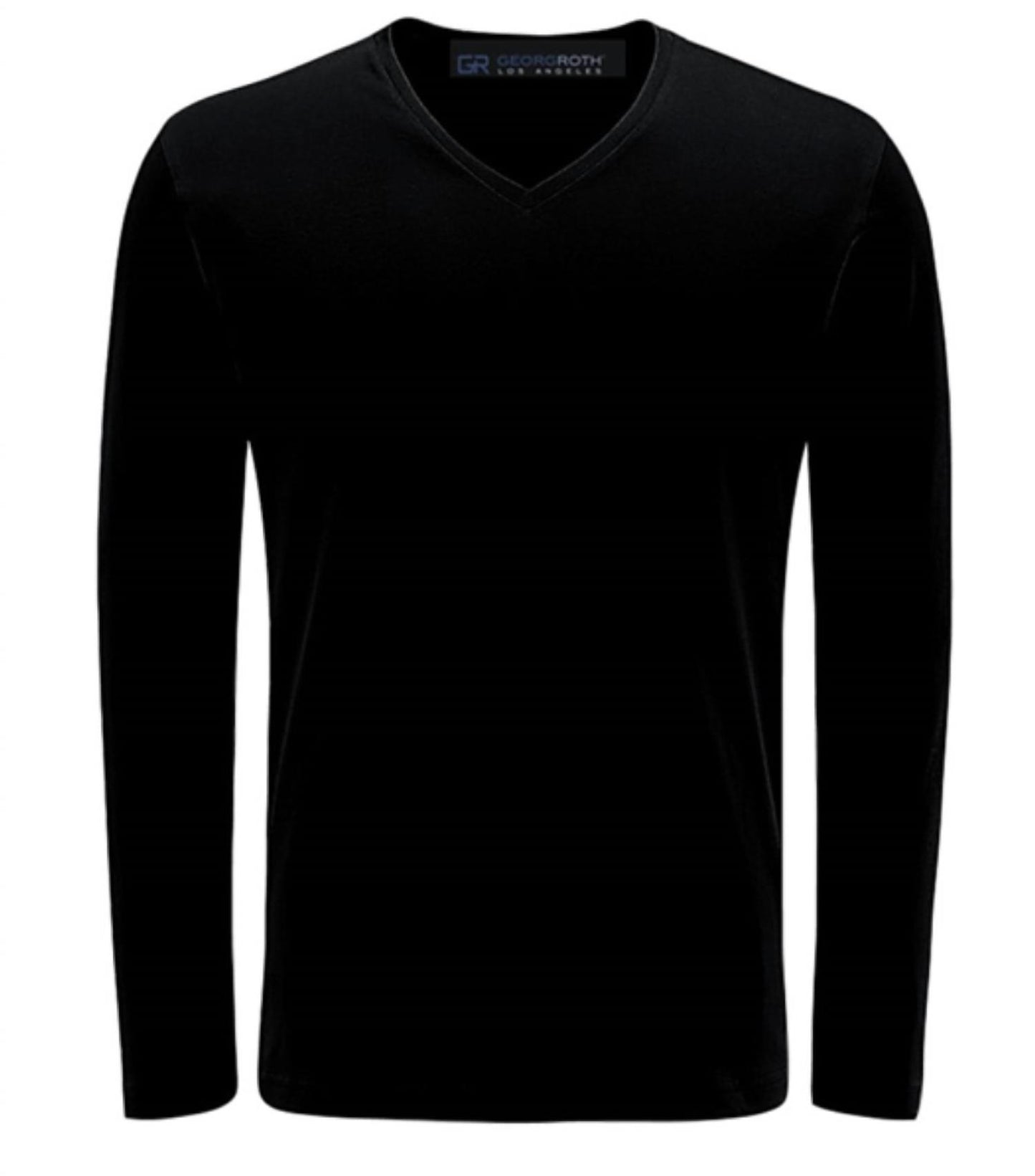 Men's V-Neck Long Sleeve Pima Cotton Top