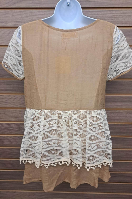 A'REVE - Women's Lace Khaki Short Sleeve - Rack Hunt