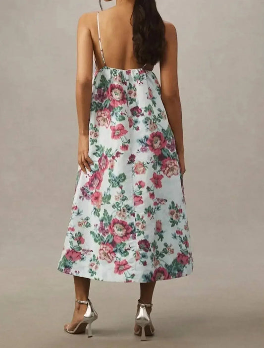 BHLDN - Sophia Apron-top Jacquard Floral Dress - Rack Hunt