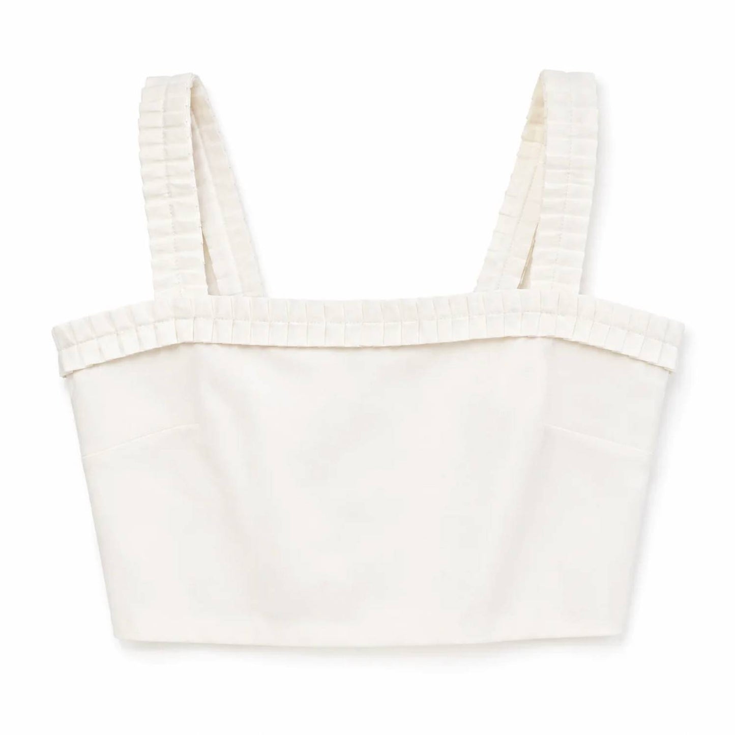 Ruffle Trim Crop Top