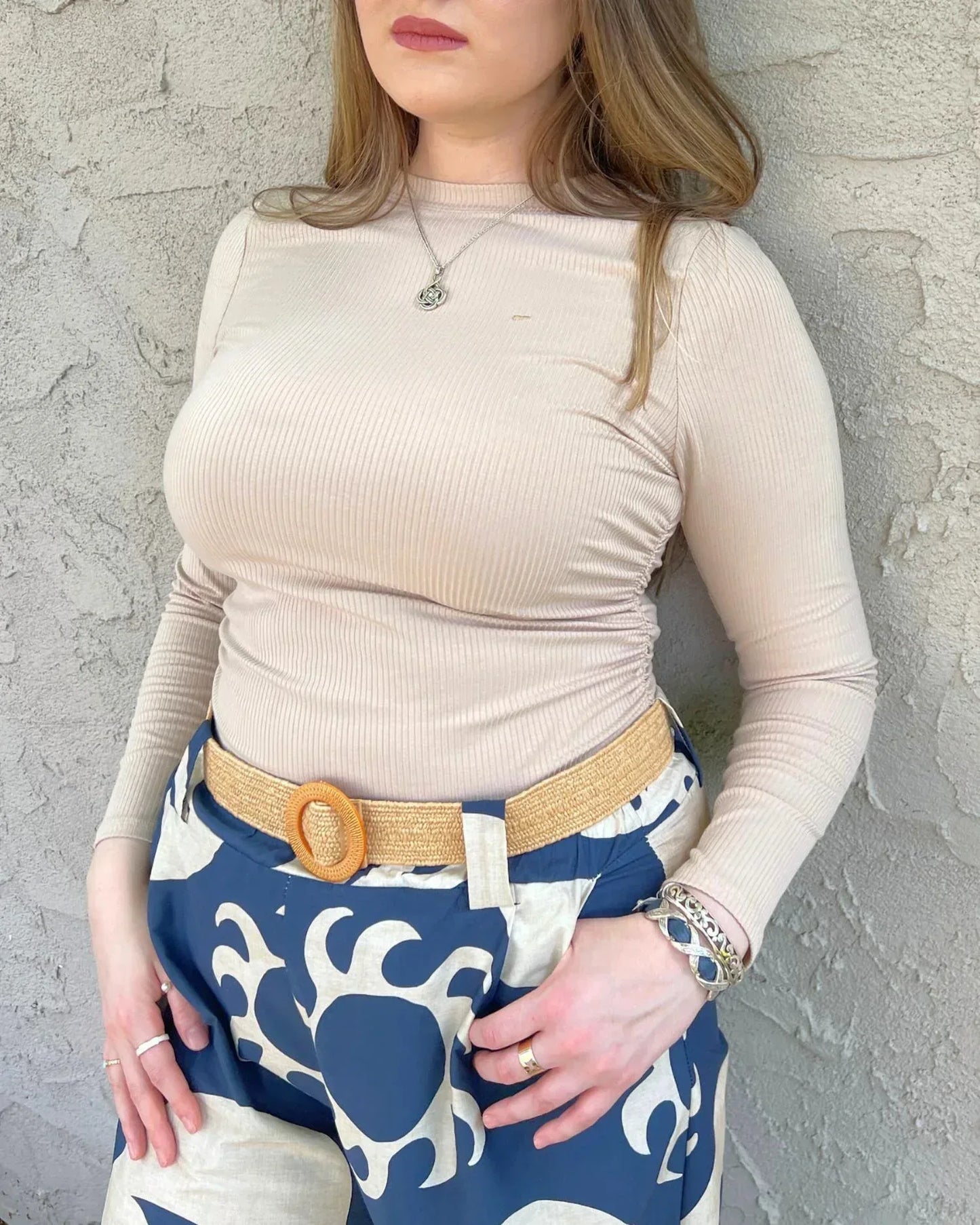 Angela Mara - Pull On Belted Flare Pant - Rack Hunt