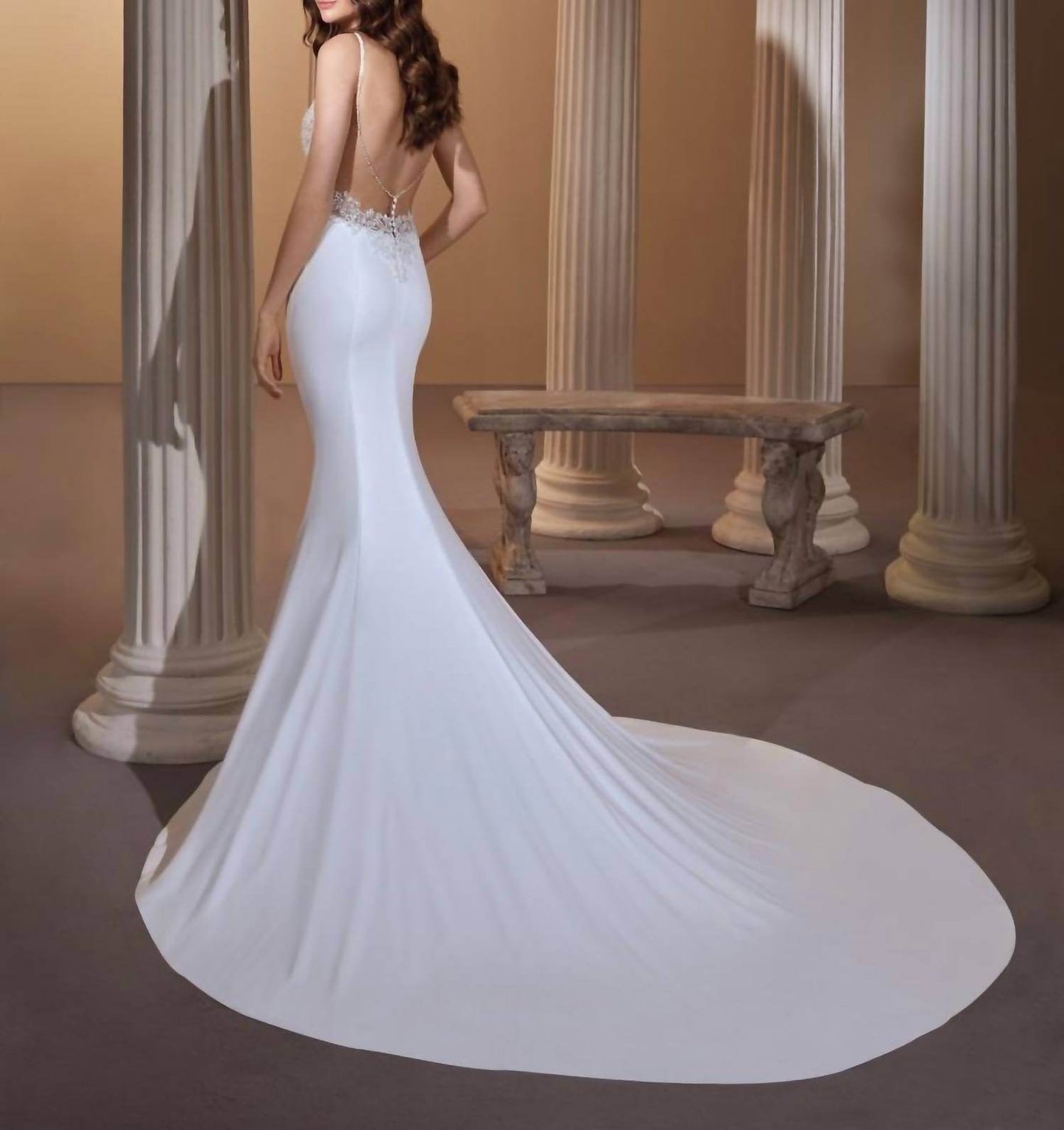 Demetrios - Beaded Straps Embellished Dress - Rack Hunt -