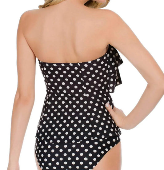 Eco Swim - Layered Ruffle Bandeau Tankini Top - Rack Hunt