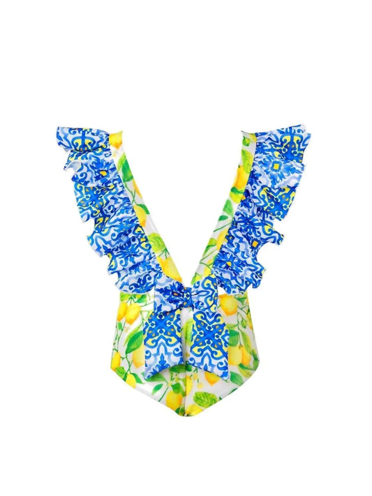 Lia Sahara - Girl's Ruffled One Piece Swimsuit - Rack Hunt