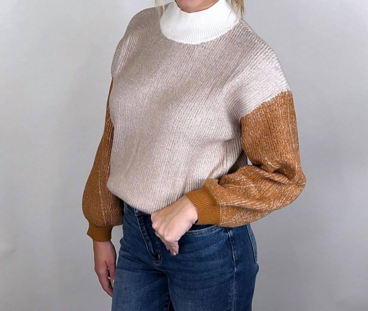 Color Block Knit Sweater