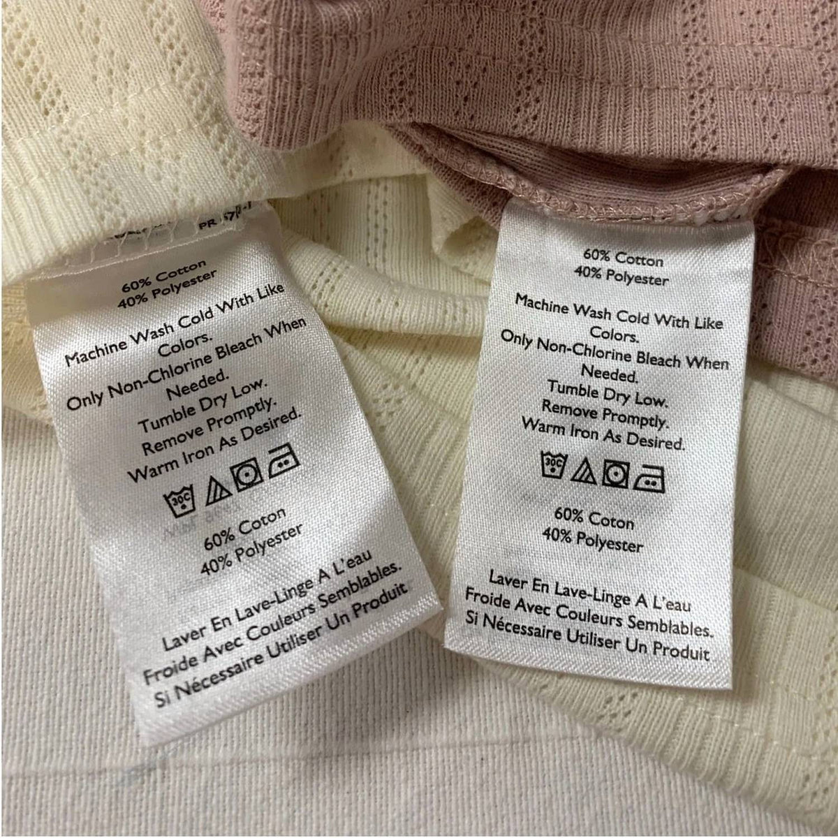 Women's Large Perfect Pointelle Long Sleeve Tee Set Of 2