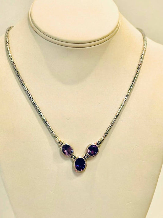 Women's Natural Amethyst Necklace