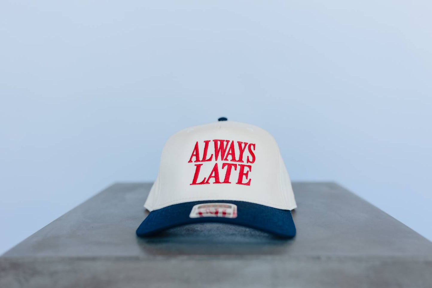 Men's Always Late Embroidered Trucker Hat