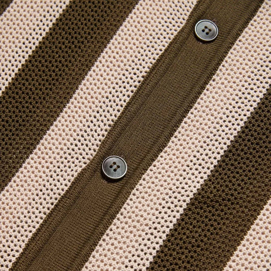 Men's Beachside Crochet Button Up Shirt