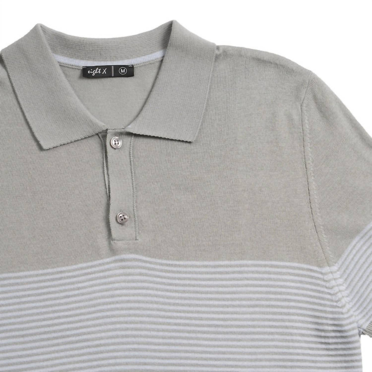 Striped Chest Knit Polo