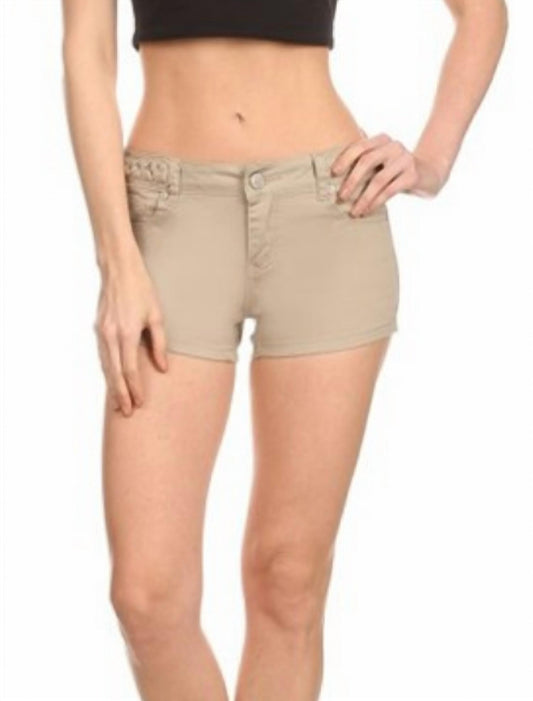 Mini Solid Shorts With Belt