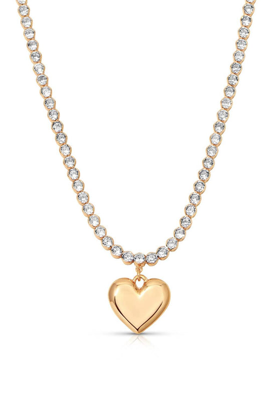 Women's Luminous Love Tennis Necklace