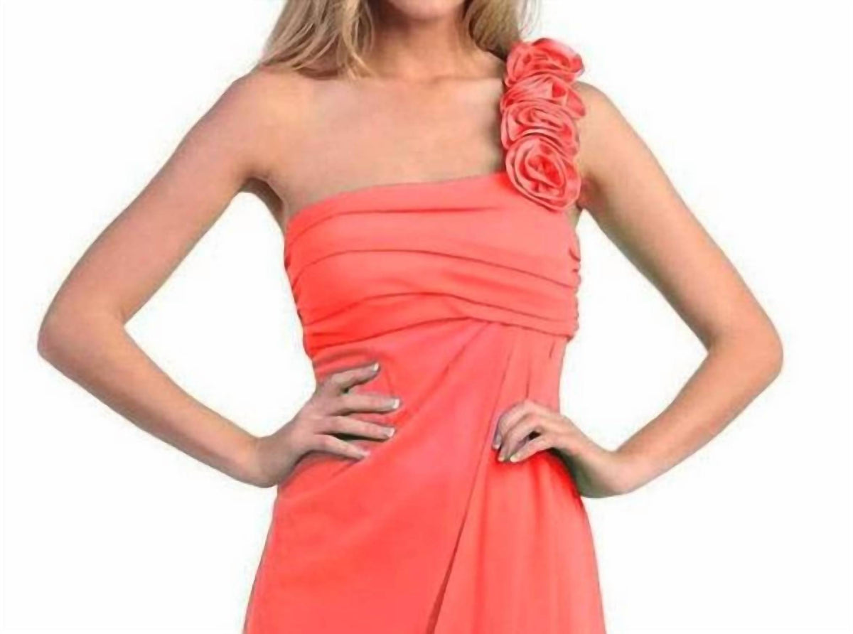 Floral One Shoulder Cocktail Mini Dress