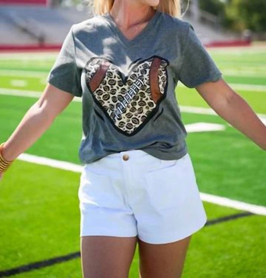 Football Cheetah Heart Tee