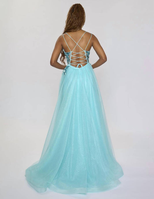 Shimmering A-line Evening Prom Dress