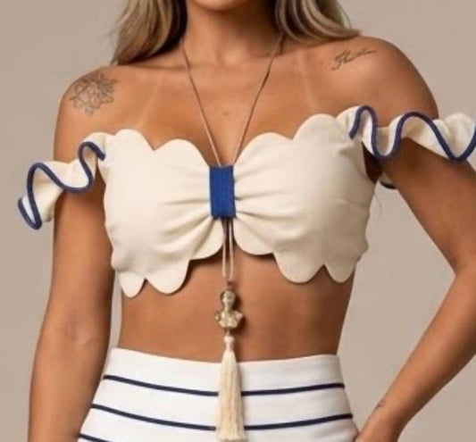 Scalloped Top and Pants Set