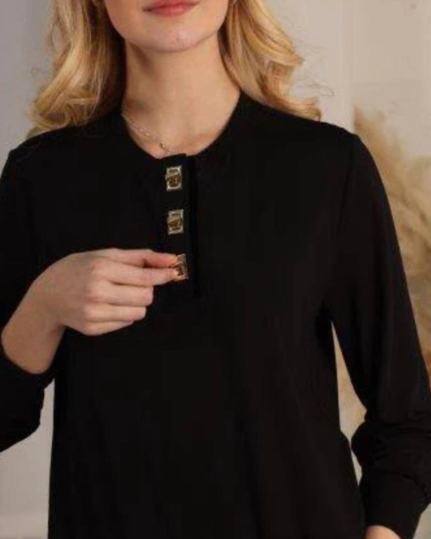 Rayon Crewneck Top