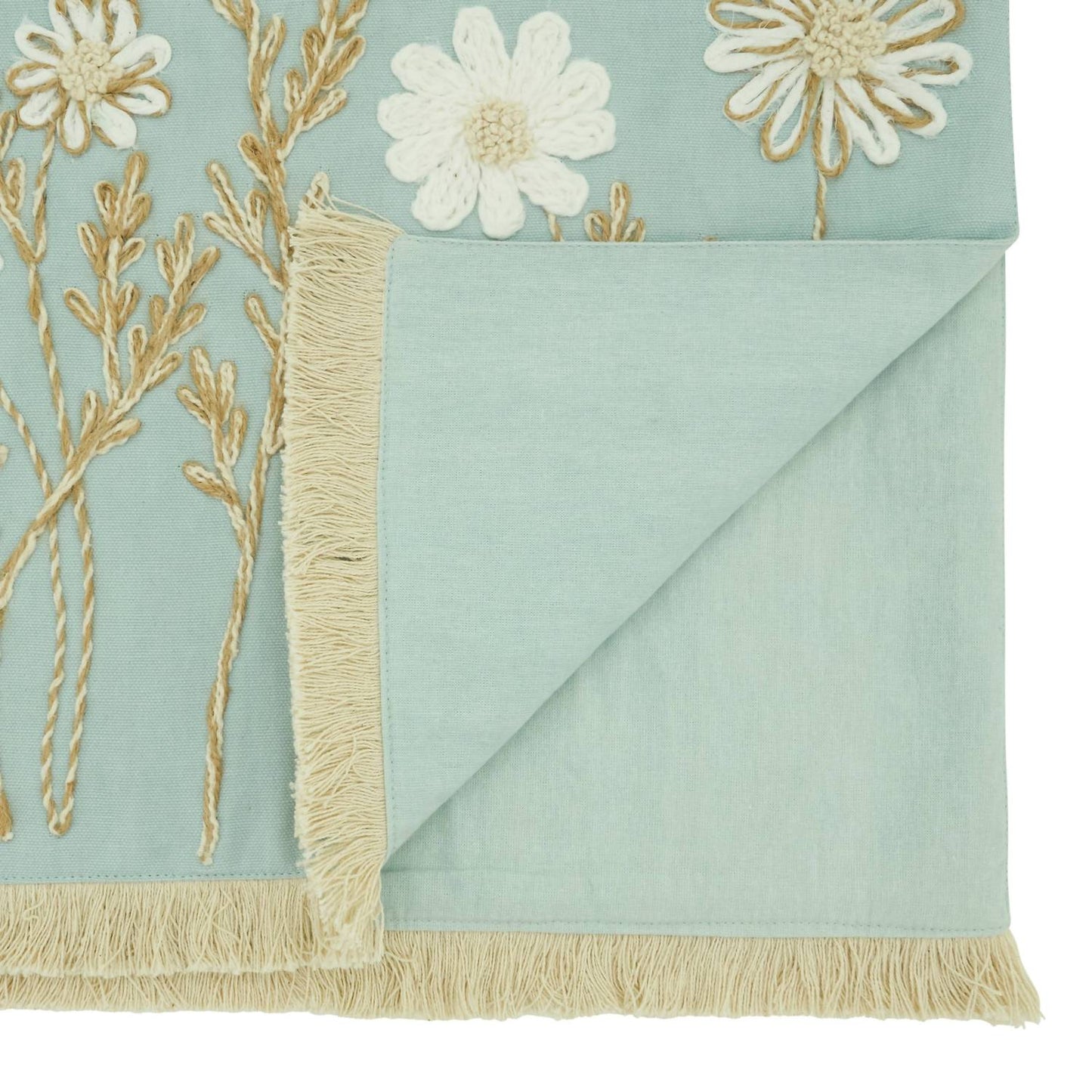 Embroidered Floral Decorative Table Runner