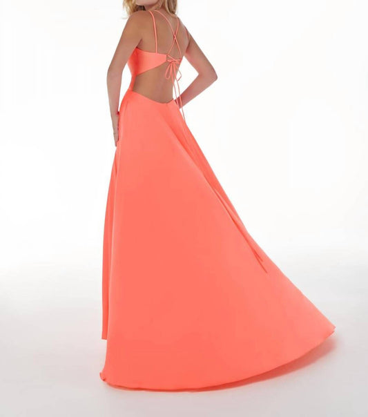 A-line Spaghetti Strap Gown