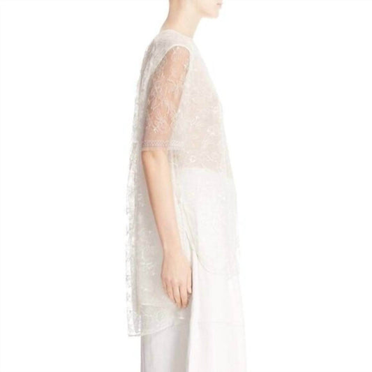 Adam Lippes - Sheer Floral Lace Tunic Top - Rack Hunt -