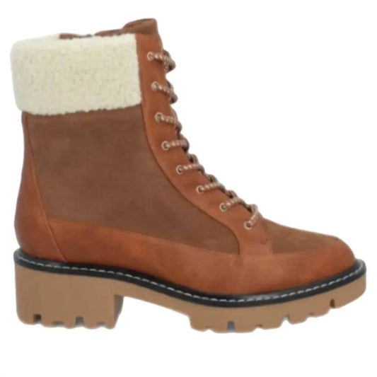 Violet & Red - Women's Alexa Leather Lace Up Bootie - Rack Hunt