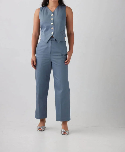 Rose Velvet - Cotton Twill Annie Button Vest - Rack Hunt