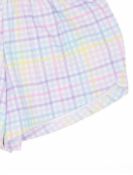 Girl's Easter Gingham Shimmer Steph Shorts