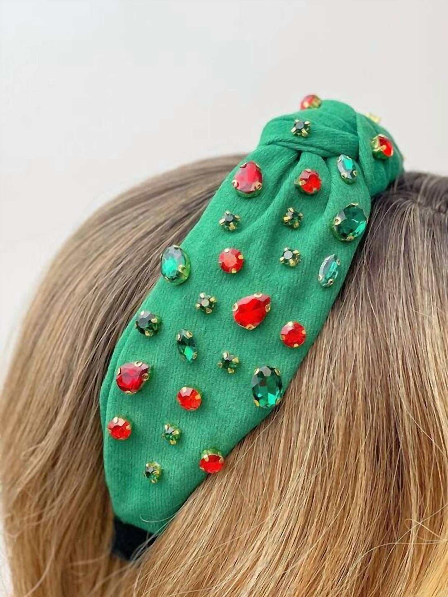 Women's Holiday Top Knot Crystal Headband