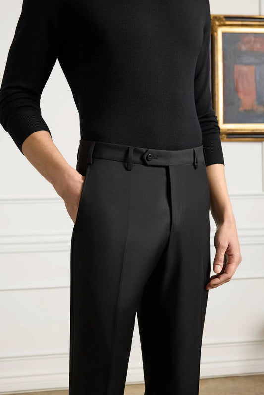 Devon Flat Front Super 110s Wool Serge Trouser